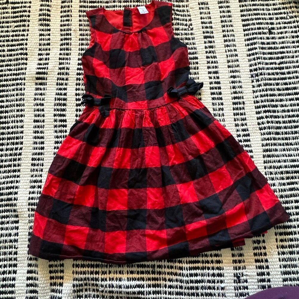 Carters Kid Size 8 Red & Black plaid dress